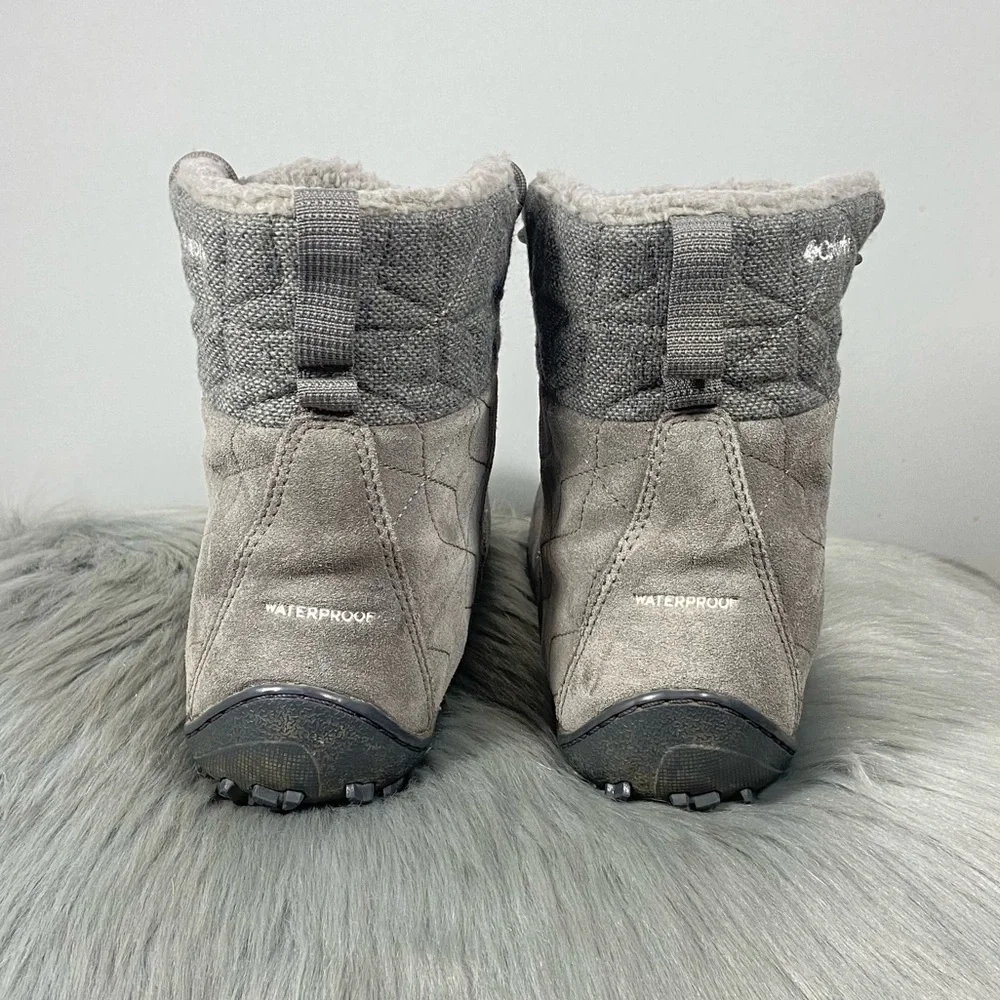 Columbia Powder Summit Wool Women Gray Waterproof Boots - Picture 4 of 8